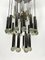 Mid-Century Glass and Chrome Chandelier by Sciolari, Italy, 1960s, Image 10