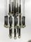 Mid-Century Glass and Chrome Chandelier by Sciolari, Italy, 1960s 4