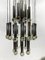 Mid-Century Glass and Chrome Chandelier by Sciolari, Italy, 1960s, Image 4