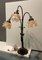 Large Murano Flower Bronze Table Lamp, 1950s 10