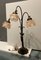 Large Murano Flower Bronze Table Lamp, 1950s 12
