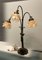Grande Lampe de Bureau Fleur de Murano en Bronze, 1950s 15