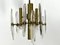 Vintage Brass and Glass Pendant by Sciolari, Italy, 1970s 9