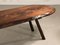 Gouge-cut Wooden Coffee Table, France, 1950s 7