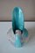 Blaue Seafoam Emaille Vase, 1960er 3