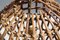 Lampada da soffitto rotonda in bambù e ottone, Italia, anni '50, Immagine 4