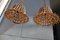 Bamboo & Brass Ceiling Lamps, Italy, 1950s, Set of 2 4