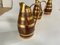 Oak and Brass Barrel Form Pitchers from Gerard Lafitte, France, 1933, Set of 3 2