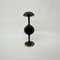 Brutalist Bronze Candle Stick with Blue Crystal, 1970s 4