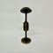 Brutalist Bronze Candle Stick with Blue Crystal, 1970s 8