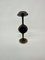 Brutalist Bronze Candle Stick with Blue Crystal, 1970s 2