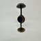 Brutalist Bronze Candle Stick with Blue Crystal, 1970s, Image 1