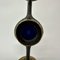 Brutalist Bronze Candle Stick with Blue Crystal, 1970s, Image 12