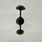 Brutalist Bronze Candle Stick with Blue Crystal, 1970s 9