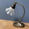 Lampe de Bureau en Laiton avec Hotte en Verre en Forme de Jupe, 1920s 6