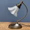 Brass Table Lamp with Skirt-Shaped Glass Hood, 1920s 18