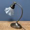 Brass Table Lamp with Skirt-Shaped Glass Hood, 1920s, Image 16