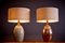 American Table Lamp in Brown and Off-White Ceramic by Brent Bennett, Set of 2 3