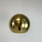 Lámpara colgante Mid-Century con forma de bola dorada de Fog & Morup, Dinamarca, Imagen 1