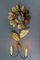 Mid-Century Modern Brass and Metal Flower-Shaped Twin Arm Sconce, France, 1950s, Image 4