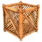 Macetero o cesta de ratán y bambú atribuido a Vivai Del Sud, Italia, años 70, Imagen 1
