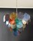 Italian Multicolored Glass Disk Chandelier, 1980s 17
