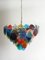 Italian Multicolored Glass Disk Chandelier, 1980s 10