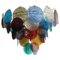 Italian Multicolored Glass Disk Chandelier, 1980s 2