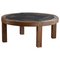 Large Danish Round Coffee Table in Pine & Ceramic by Sallingboe, 1970s 1