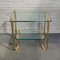 Hollywood Regency Gold Plated & Glass Side Table, 1980s 3