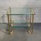 Hollywood Regency Gold Plated & Glass Side Table, 1980s, Image 3