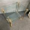 Hollywood Regency Gold Plated & Glass Side Table, 1980s 4