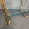 Hollywood Regency Gold Plated & Glass Side Table, 1980s 6