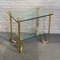 Hollywood Regency Gold Plated & Glass Side Table, 1980s 5
