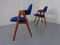 Compass Chairs in Teak & Kvadrat Hallingdal 65 by Nana Ditzel, Kai Kristiansen for Schou Andersen, 1960s, Set of 2 3