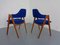 Compass Chairs in Teak & Kvadrat Hallingdal 65 by Nana Ditzel, Kai Kristiansen for Schou Andersen, 1960s, Set of 2 8