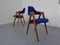 Chaises Compass en Teck & Kvadrat Hallingdal 65 par Nana Ditzel, Kai Kristiansen pour Schou Andersen, 1960s, Set de 2 5