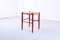 Italian Red and Rush Stool in the style of Gio Ponti, 1960s, Image 7