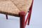 Italian Red and Rush Stool in the style of Gio Ponti, 1960s, Image 9