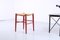 Italian Red and Rush Stool in the style of Gio Ponti, 1960s 4