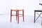 Italian Red and Rush Stool in the style of Gio Ponti, 1960s, Image 4