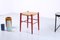 Italienischer Red & Rush Hocker im Stil von Gio Ponti, 1960er 13