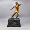 Fußballer Skulptur aus Bronze, Italien, 1920er-1930er 1