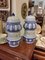 18th Century Malva and Valeriana Albarelli Jars in Blue and White Ceramic with Original Lids, Set of 2, Image 2