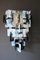 Long Interlocking Sconces in Opalescent, Crystal and Black Glass from Mazzega, 2000s, Set of 2, Image 3