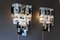 Long Interlocking Sconces in Opalescent, Crystal and Black Glass from Mazzega, 2000s, Set of 2 11