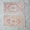 Traditional Handwoven Oushak Wool Yastik Bath Mats, Set of 2 2