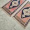 Small Oushak Wool Hand-Knotted Turkish Rugs, 1970s , Set of 2 4