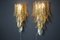 Long Textured Golden and Smoked Murano Glass Sconces in Palm Tree Shape from Barovier & Toso., 1990s, Image 7