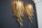 Long Textured Golden and Smoked Murano Glass Sconces in Palm Tree Shape from Barovier & Toso., 1990s 8